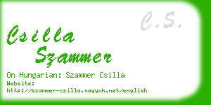 csilla szammer business card